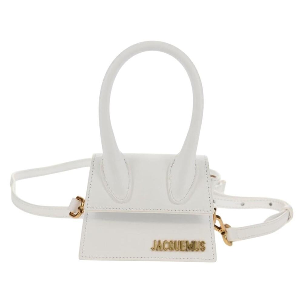 Jacquemus Mini Leather Handbag White Gold